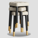 Moderner PU Leder Boucle Pouf Plattenquadrat