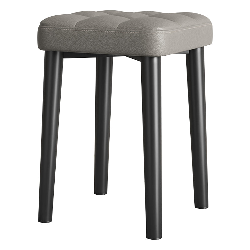 Moderner PU Leder Boucle Pouf Plattenquadrat