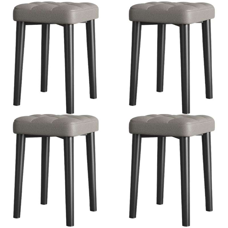 Moderner PU Leder Boucle Pouf Plattenquadrat