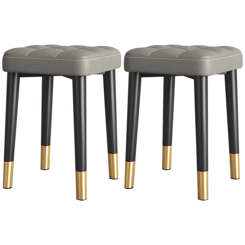 Moderner PU Leder Boucle Pouf Plattenquadrat