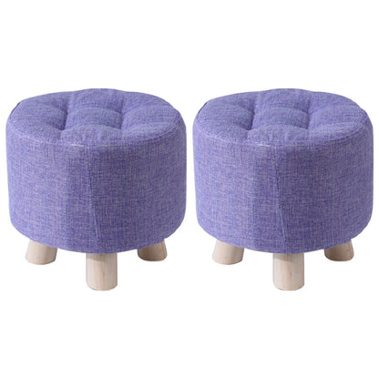 Otomana de algodón gris de algodón gris de forma redonda de forma redonda resistente a la lágrima contemporánea