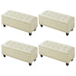 Traditional Faux Leather Ottoman Plian Tufted Nailhead Trim Rectangle Ottoman with Storage Beige 4 Piece Set Clearhalo 'furn' 'furn_ottomans_poufs' 'Furniture' 'Living Room Furniture' 'Ottomans & Poufs' 'ottomans_poufs' 5866026
