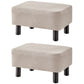 Contemporary Ottoman Faux Leather Upholstered Rectangle Ottoman White 2 Piece Set Clearhalo 'furn' 'furn_ottomans_poufs' 'Furniture' 'Living Room Furniture' 'Ottomans & Poufs' 'ottomans_poufs' 5866169