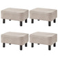 Contemporary Ottoman Faux Leather Upholstered Rectangle Ottoman White 4 Piece Set Clearhalo 'furn' 'furn_ottomans_poufs' 'Furniture' 'Living Room Furniture' 'Ottomans & Poufs' 'ottomans_poufs' 5866171