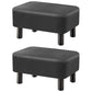 Contemporary Ottoman Faux Leather Upholstered Rectangle Ottoman Black 2 Piece Set Clearhalo 'furn' 'furn_ottomans_poufs' 'Furniture' 'Living Room Furniture' 'Ottomans & Poufs' 'ottomans_poufs' 5866176