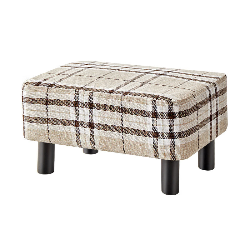 Contemporary Ottoman Faux Leather Upholstered Rectangle Ottoman Black White 1 Piece Clearhalo 'furn' 'furn_ottomans_poufs' 'Furniture' 'Living Room Furniture' 'Ottomans & Poufs' 'ottomans_poufs' 5866180