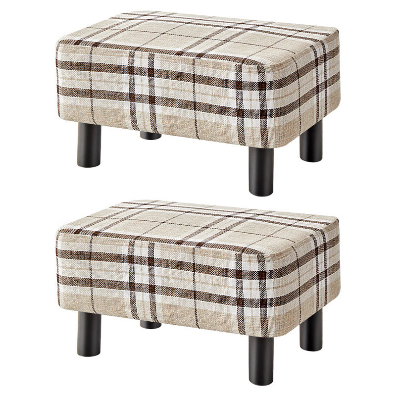 Contemporary Ottoman Faux Leather Upholstered Rectangle Ottoman Black White 2 Piece Set Clearhalo 'furn' 'furn_ottomans_poufs' 'Furniture' 'Living Room Furniture' 'Ottomans & Poufs' 'ottomans_poufs' 5866181