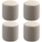 Modern Water Resistant Ottoman Circle Shape Orange Genuine Leather Cube 12.6"L x 12.6"W x 12.6"H Off-White 4 Piece Set Clearhalo 'furn' 'furn_ottomans_poufs' 'Furniture' 'Living Room Furniture' 'Ottomans & Poufs' 'ottomans_poufs' 5866224