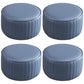 Modern Round Ottoman Solid Color Leather Water Resistant Footstool Ottoman Royal Blue 4 Piece Set Clearhalo 'furn' 'furn_ottomans_poufs' 'Furniture' 'Living Room Furniture' 'Ottomans & Poufs' 'ottomans_poufs' 5866240