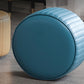 Modern Round Ottoman Solid Color Leather Water Resistant Footstool Ottoman Clearhalo 'furn' 'furn_ottomans_poufs' 'Furniture' 'Living Room Furniture' 'Ottomans & Poufs' 'ottomans_poufs' 5866241