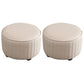 Modern Round Ottoman Solid Color Leather Water Resistant Footstool Ottoman Light Gray 2 Piece Set Clearhalo 'furn' 'furn_ottomans_poufs' 'Furniture' 'Living Room Furniture' 'Ottomans & Poufs' 'ottomans_poufs' 5866250