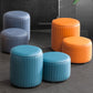 Modern Round Ottoman Solid Color Leather Water Resistant Footstool Ottoman Clearhalo 'furn' 'furn_ottomans_poufs' 'Furniture' 'Living Room Furniture' 'Ottomans & Poufs' 'ottomans_poufs' 5866259
