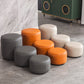 Modern Round Ottoman Solid Color Leather Water Resistant Footstool Ottoman Clearhalo 'furn' 'furn_ottomans_poufs' 'Furniture' 'Living Room Furniture' 'Ottomans & Poufs' 'ottomans_poufs' 5866260