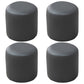 Modern Round Ottoman Solid Color Leather Water Resistant Footstool Ottoman Carbon 4 Piece Set Clearhalo 'furn' 'furn_ottomans_poufs' 'Furniture' 'Living Room Furniture' 'Ottomans & Poufs' 'ottomans_poufs' 5866270