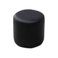 Modern Round Ottoman Solid Color Leather Water Resistant Footstool Ottoman Black 1 Piece Clearhalo 'furn' 'furn_ottomans_poufs' 'Furniture' 'Living Room Furniture' 'Ottomans & Poufs' 'ottomans_poufs' 5866271
