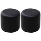 Modern Round Ottoman Solid Color Leather Water Resistant Footstool Ottoman Black 2 Piece Set Clearhalo 'furn' 'furn_ottomans_poufs' 'Furniture' 'Living Room Furniture' 'Ottomans & Poufs' 'ottomans_poufs' 5866272