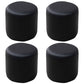 Modern Round Ottoman Solid Color Leather Water Resistant Footstool Ottoman Black 4 Piece Set Clearhalo 'furn' 'furn_ottomans_poufs' 'Furniture' 'Living Room Furniture' 'Ottomans & Poufs' 'ottomans_poufs' 5866273