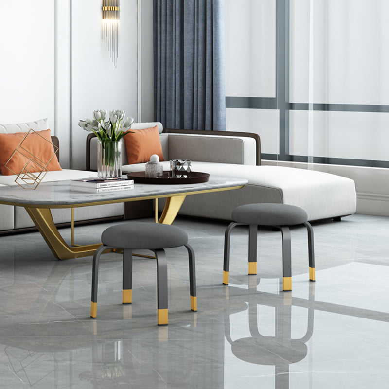 Pisos Remo de lágrimas otomanas Solid Glam Cotton Blend Otomana redonda