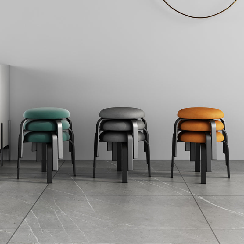 Pisos Remo de lágrimas otomanas Solid Glam Cotton Blend Otomana redonda