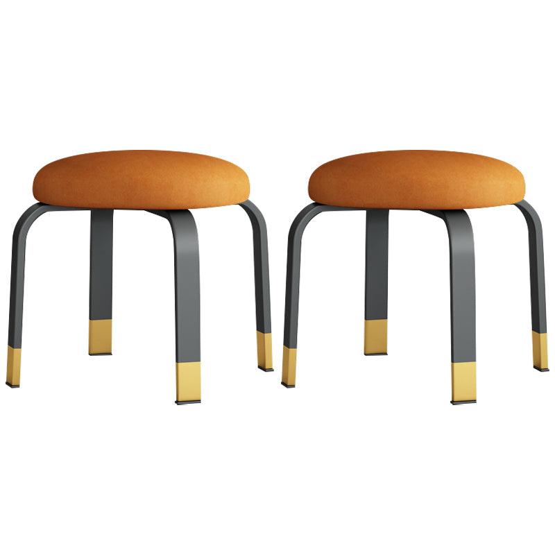 Pisos Remo de lágrimas otomanas Solid Glam Cotton Blend Otomana redonda