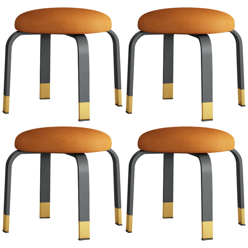 Pisos Remo de lágrimas otomanas Solid Glam Cotton Blend Otomana redonda