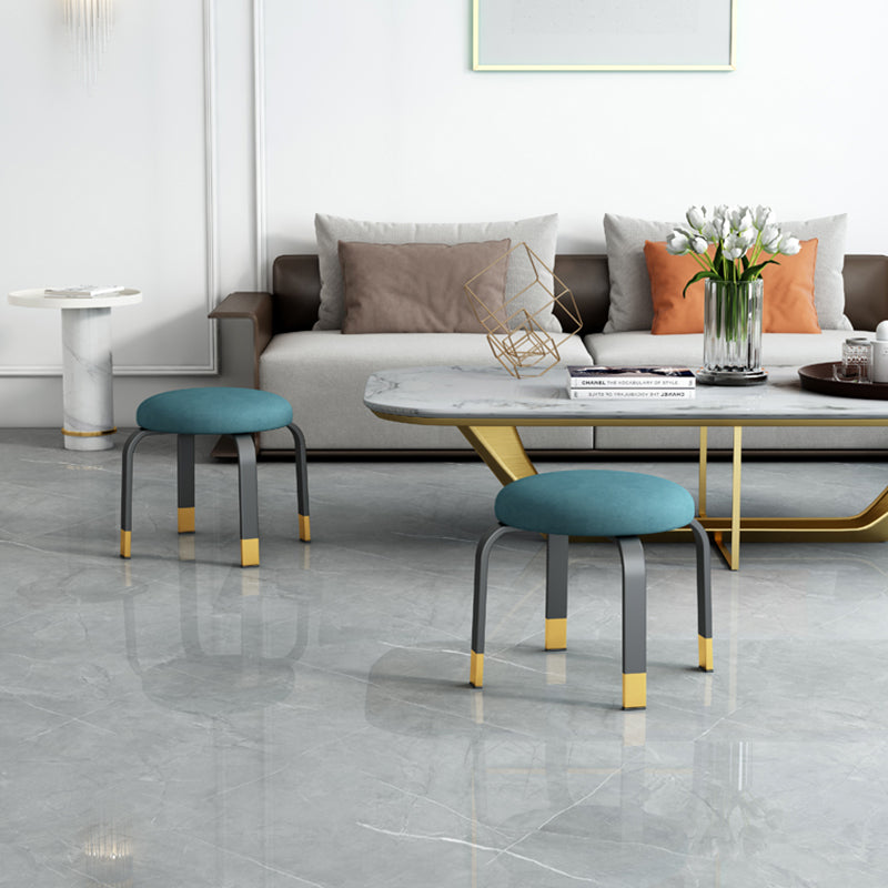 Pisos Remo de lágrimas otomanas Solid Glam Cotton Blend Otomana redonda