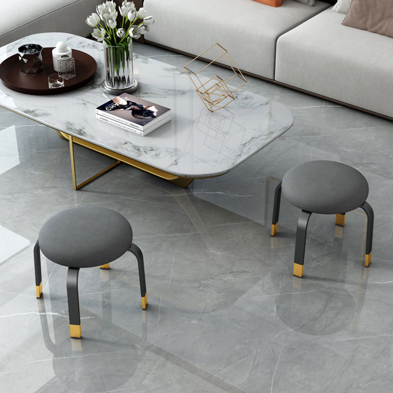 Pisos Remo de lágrimas otomanas Solid Glam Cotton Blend Otomana redonda