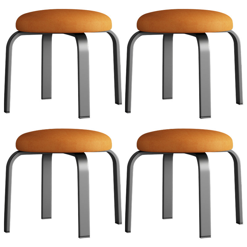 Poggiapiedi ottomano lacrima resistente al glam solido miscela di cotone rotonda ottomana