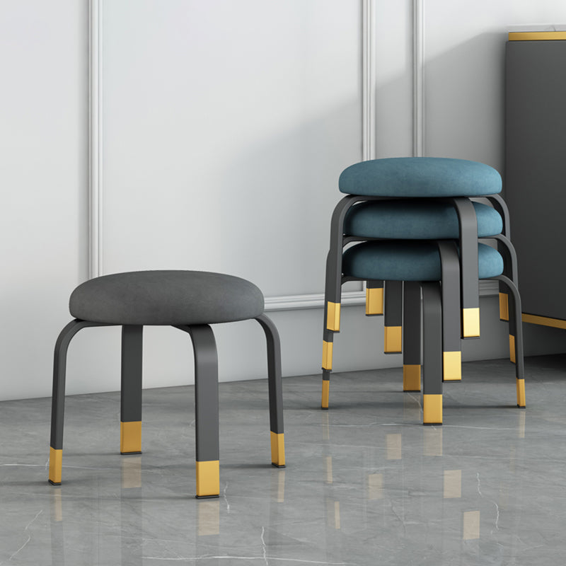 Pisos Remo de lágrimas otomanas Solid Glam Cotton Blend Otomana redonda