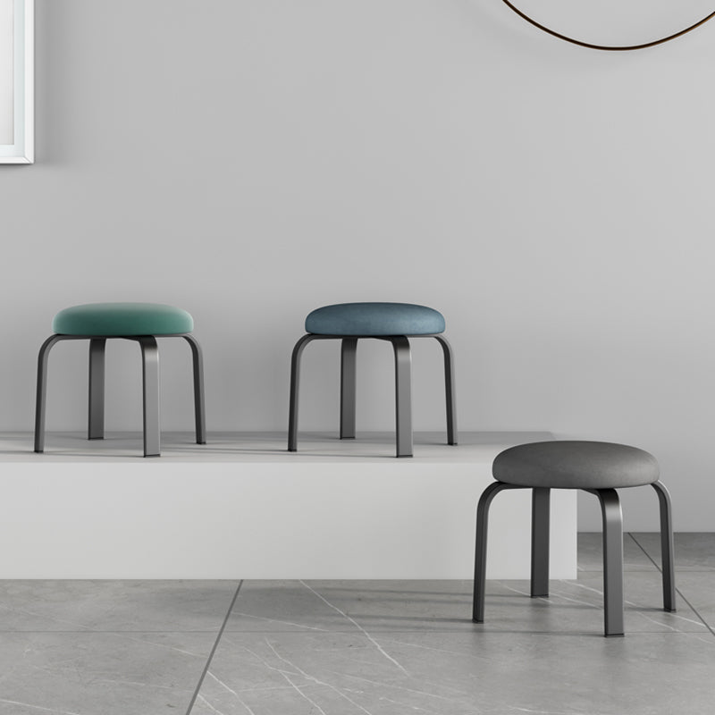 Pisos Remo de lágrimas otomanas Solid Glam Cotton Blend Otomana redonda