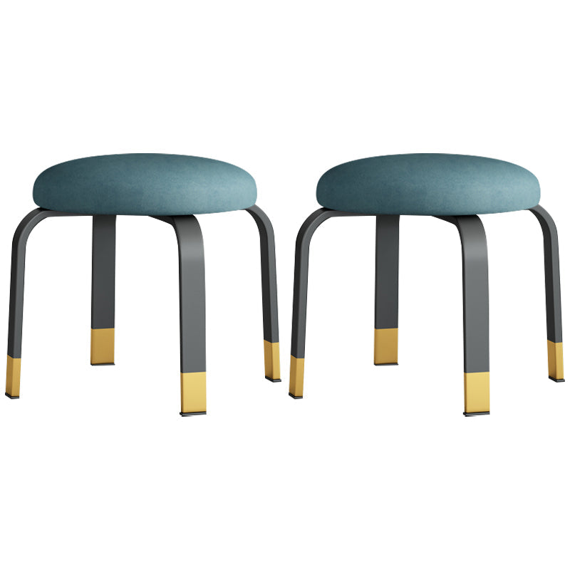 Pisos Remo de lágrimas otomanas Solid Glam Cotton Blend Otomana redonda