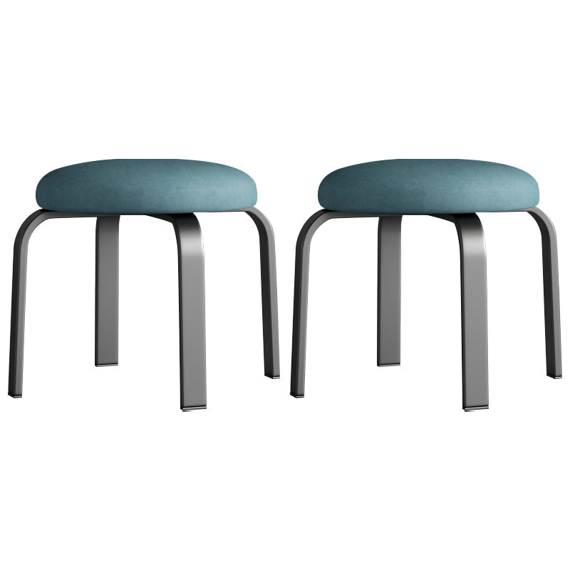 Pisos Remo de lágrimas otomanas Solid Glam Cotton Blend Otomana redonda