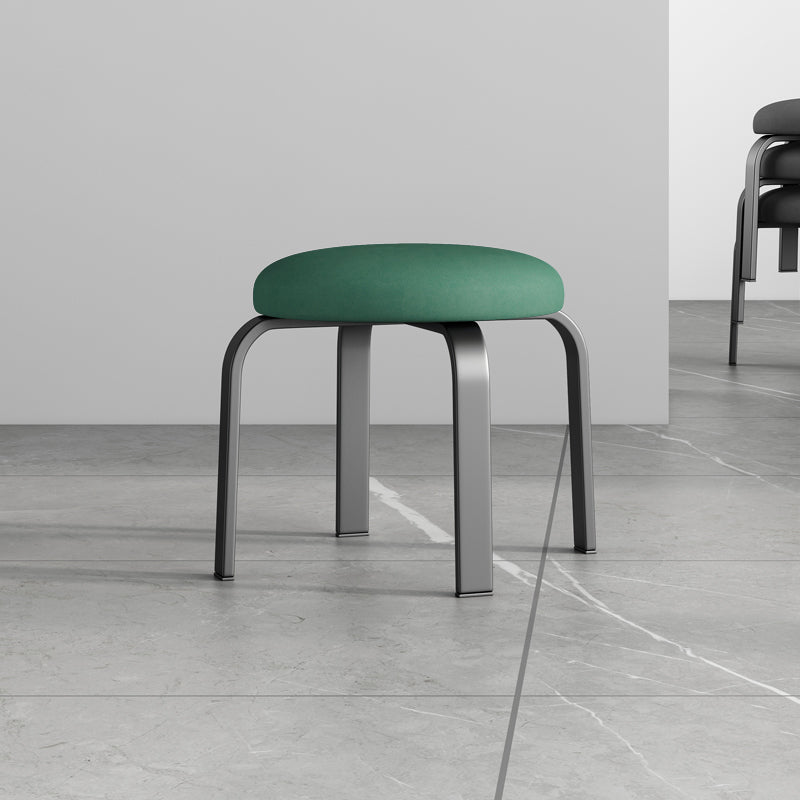 Poggiapiedi ottomano lacrima resistente al glam solido miscela di cotone rotonda ottomana