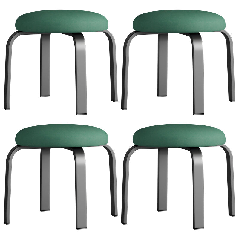 Pisos Remo de lágrimas otomanas Solid Glam Cotton Blend Otomana redonda