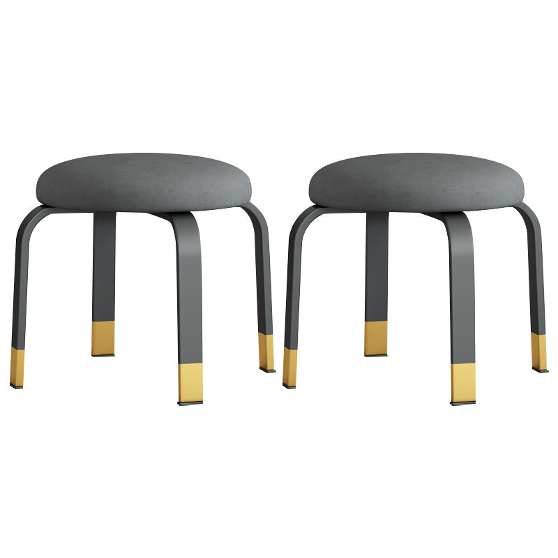 Pisos Remo de lágrimas otomanas Solid Glam Cotton Blend Otomana redonda