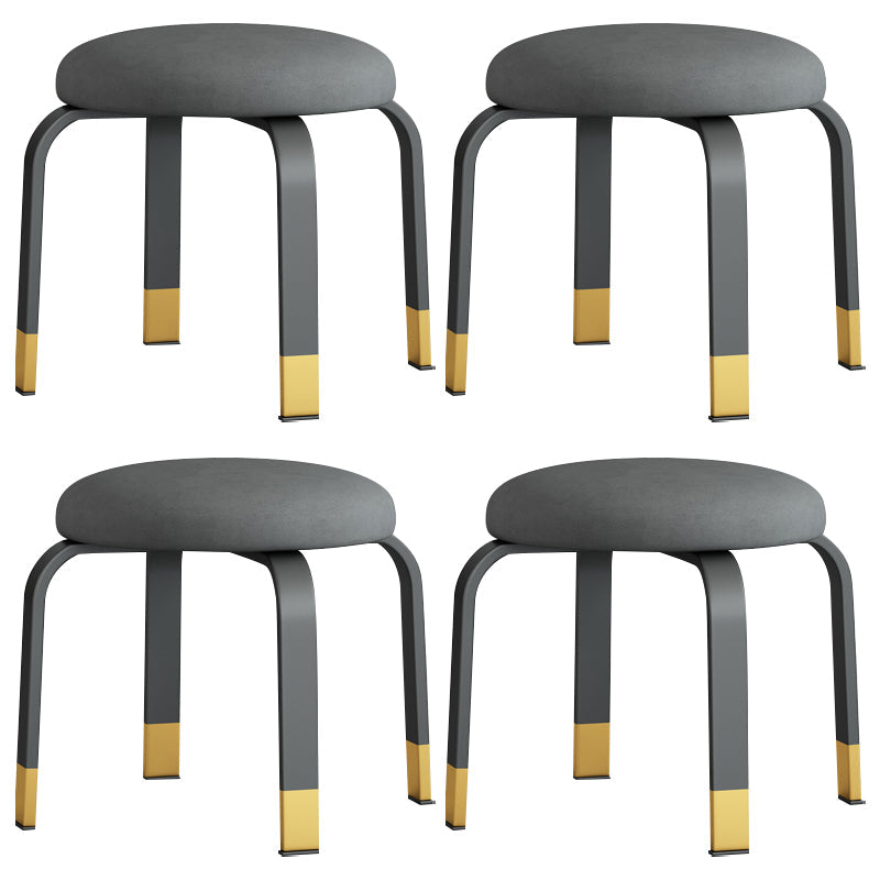 Pisos Remo de lágrimas otomanas Solid Glam Cotton Blend Otomana redonda