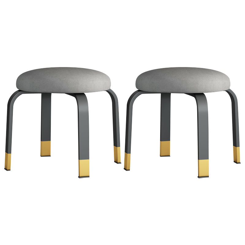 Pisos Remo de lágrimas otomanas Solid Glam Cotton Blend Otomana redonda