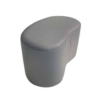 Modern Stain Resistant Standard Wedge Orange Leather Pouf for Home Decor Grey 1 Piece Clearhalo 'furn' 'furn_ottomans_poufs' 'Furniture' 'Living Room Furniture' 'Ottomans & Poufs' 'ottomans_poufs' 5866534