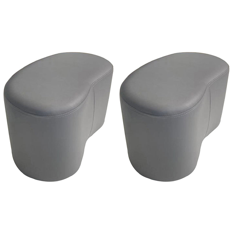 Modern Stain Resistant Standard Wedge Orange Leather Pouf for Home Decor Grey 2 Piece Set Clearhalo 'furn' 'furn_ottomans_poufs' 'Furniture' 'Living Room Furniture' 'Ottomans & Poufs' 'ottomans_poufs' 5866537