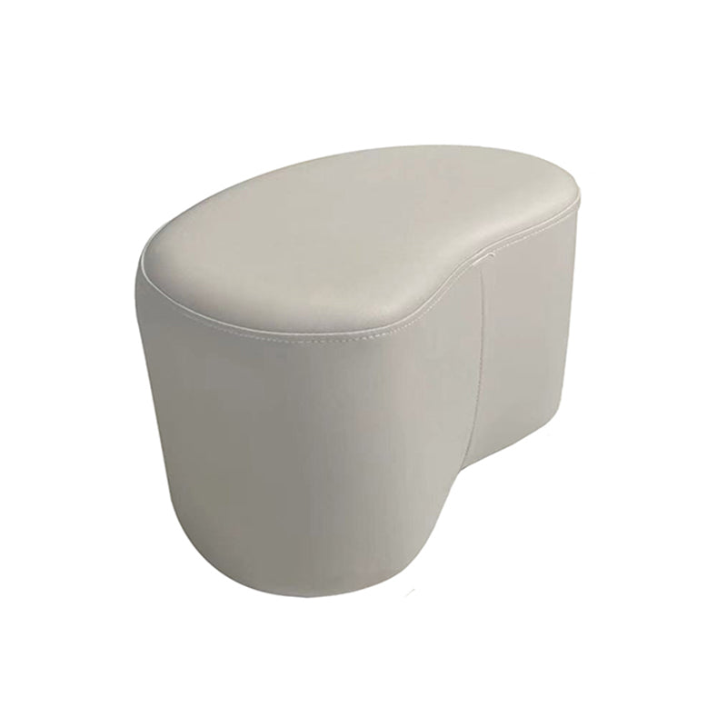 Modern Stain Resistant Standard Wedge Orange Leather Pouf for Home Decor Gray-White 1 Piece Clearhalo 'furn' 'furn_ottomans_poufs' 'Furniture' 'Living Room Furniture' 'Ottomans & Poufs' 'ottomans_poufs' 5866541