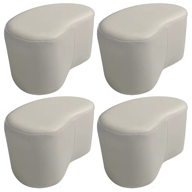 Modern Stain Resistant Standard Wedge Orange Leather Pouf for Home Decor Gray-White 4 Piece Set Clearhalo 'furn' 'furn_ottomans_poufs' 'Furniture' 'Living Room Furniture' 'Ottomans & Poufs' 'ottomans_poufs' 5866544