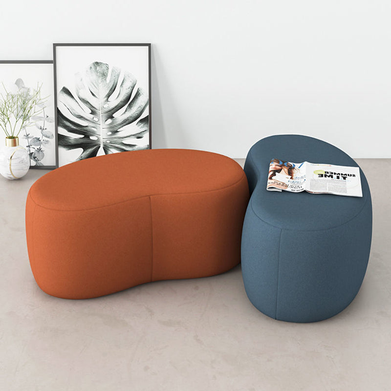 Modern Stain Resistant Standard Wedge Orange Leather Pouf for Home Decor Clearhalo 'furn' 'furn_ottomans_poufs' 'Furniture' 'Living Room Furniture' 'Ottomans & Poufs' 'ottomans_poufs' 5866547