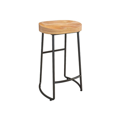 Modern 1/9 Pieces Bar Table Set Rectangle Pine Wood Counter Table with Stools for Cafe Natural 30"H Stool (Single) Clearhalo 'Bar Furniture' 'furn' 'furn_home_bar_bar_sets' 'Furniture' 'Home Bars & Bar Sets' 'home_bar_bar_sets' 'Kitchen & Dining Furniture' 5866552