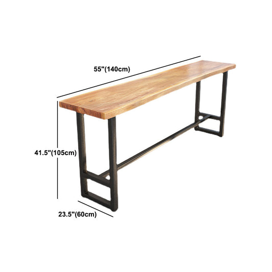 Moderno 1/9 pezzi da bar tavolo da bar rettangolo tavolino in legno di pino con sgabelli per caffè