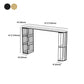 White Stone Bar Table Set 1/2/3 Pcs Free Form Bar Table with Armless Bar Stools