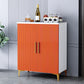 Glam Style Buffet Sideboard Sintered Stone Top Sideboard with Door 28"L x 14"W x 35"H Orange White Clearhalo 'buffet_sideboard' 'Buffets & Sideboards' 'furn' 'furn_buffet_sideboard' 'Furniture' 'Kitchen & Dining Furniture' 5866633