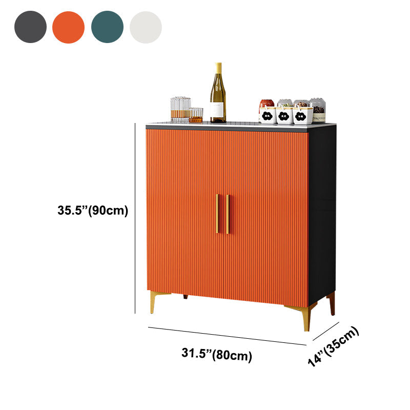 Glam Style Buffet Sideboard Sintered Stone Top Sideboard with Door Clearhalo 'buffet_sideboard' 'Buffets & Sideboards' 'furn' 'furn_buffet_sideboard' 'Furniture' 'Kitchen & Dining Furniture' 5866642