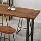 1/2/5/6 Pieces Luxurious Rectangular Pub Table Set Wooden Counter Table Set Clearhalo 'Bar Furniture' 'furn' 'furn_home_bar_bar_sets' 'Furniture' 'Home Bars & Bar Sets' 'home_bar_bar_sets' 'Kitchen & Dining Furniture' 5866653