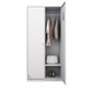 Contemporary Metal Wardrobe Freestanding Wardrobe Closet with Locks