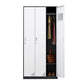 Contemporary Metal Wardrobe Freestanding Wardrobe Closet with Locks